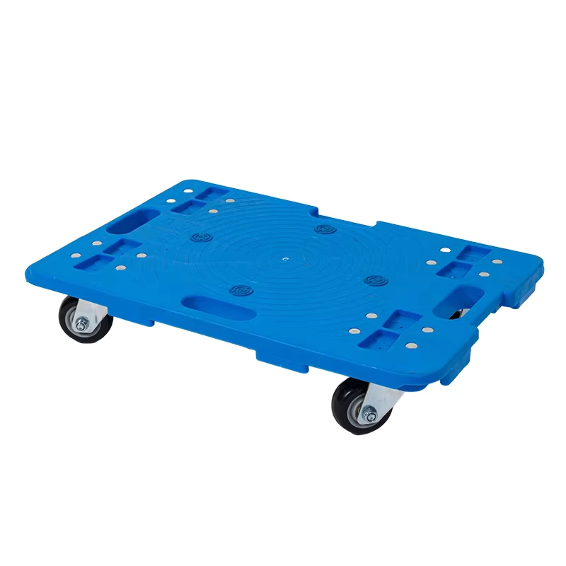 Lightweight and Durable Four-wheel Capacity Trolley Handle Plastic Tools Platform Trolley