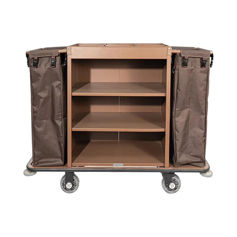 Linen Trolley Guest Room Service Trolley Hotel Work Trolley Cleaning Trolley Stainless Steel Handcart Cleaning Cart