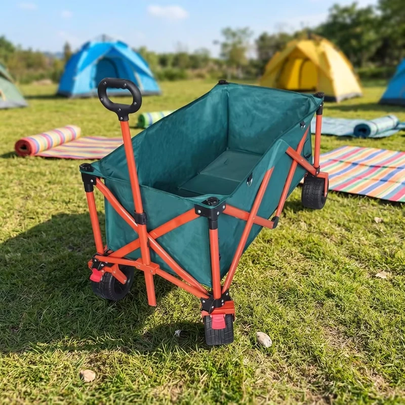 Load Capacity 600D Oxford Cloth Foldable Outdoor Camping Cart High Capacity Wagon Cart for Outdoor and Shopping