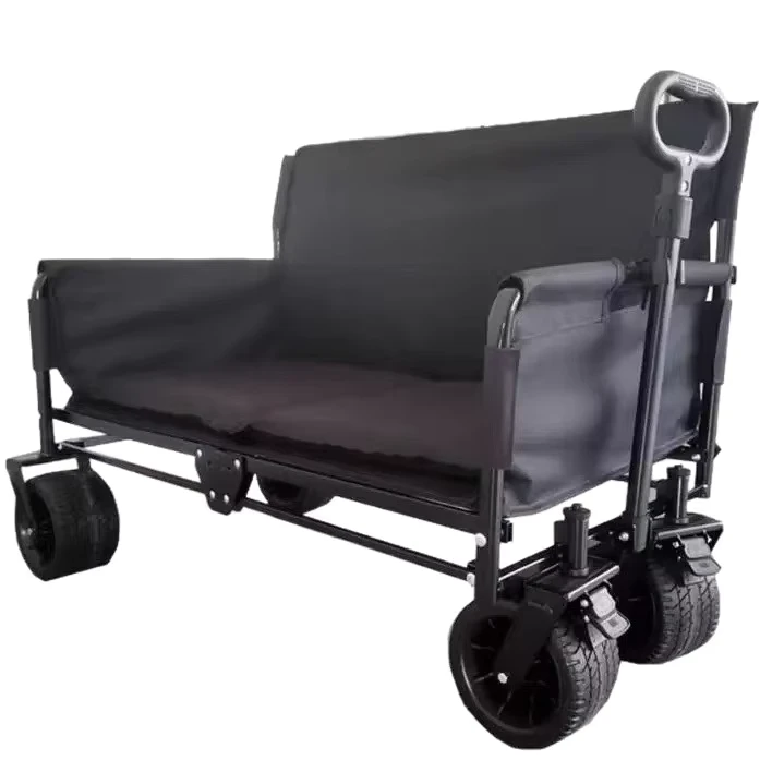 Load Hauler Aluminum Alloy All terrain Four Wheel Trolley Cart Dual access Design for Shopping Outdoor Use