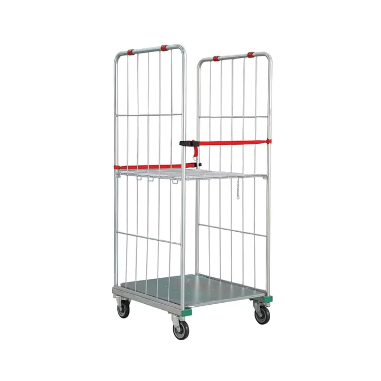 Lockable Detachable Heavy Duty Security Logistics Foldable Supermarket Transport Roll Container
