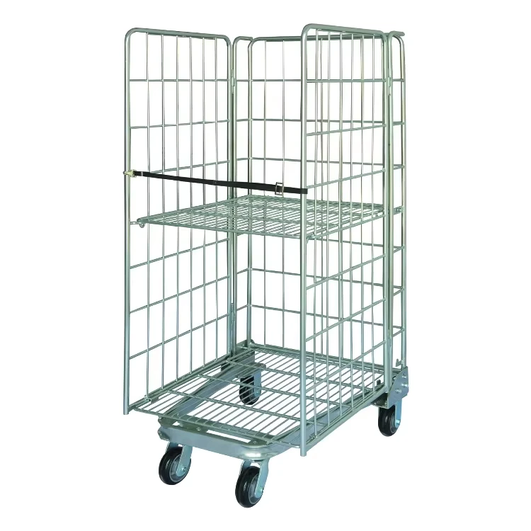 Logisitic Warehouse Used Collapsible Cargo Trolley Roll Cage