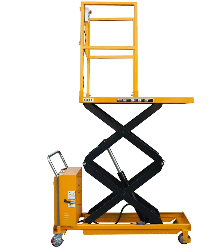 Low Maintenance Electric Scissor Lift Trolley Automated Hydraulic Trolley Lift Table Durable Lift Table Trolley