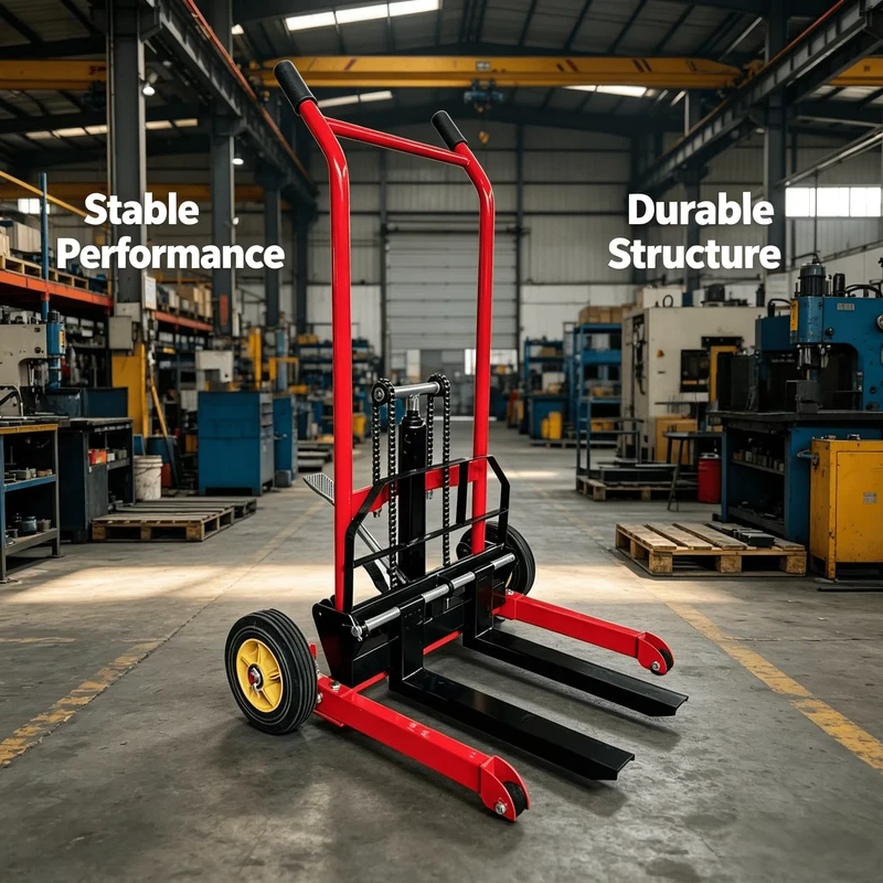 Low Maintenance Manual Forklift Hydraulic Hand Stacker Daily Warehouse Material Transport