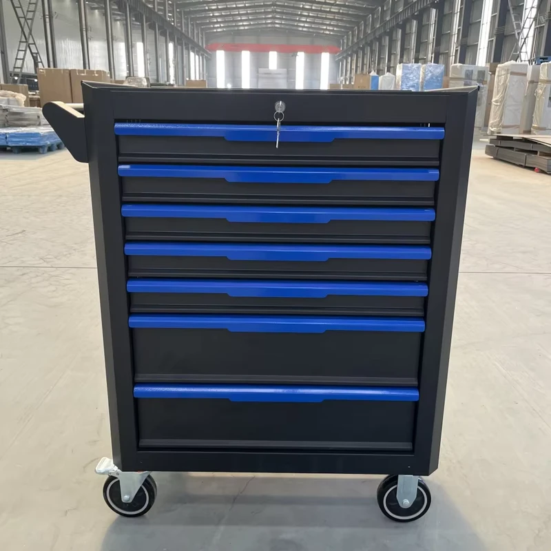 Low Price 7 Drawer Steel Tool Chest Trolley Household Workshop Tool Cart Storage Garage Tool Cabinet with Handle and Wheels