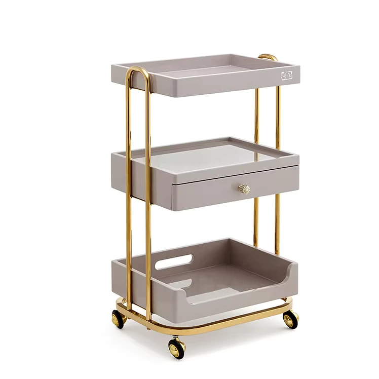 Lowest Price Multi functional Beauty Salon Furniture Beauty Cart Shelf Mobile Beauty Spa Trolley