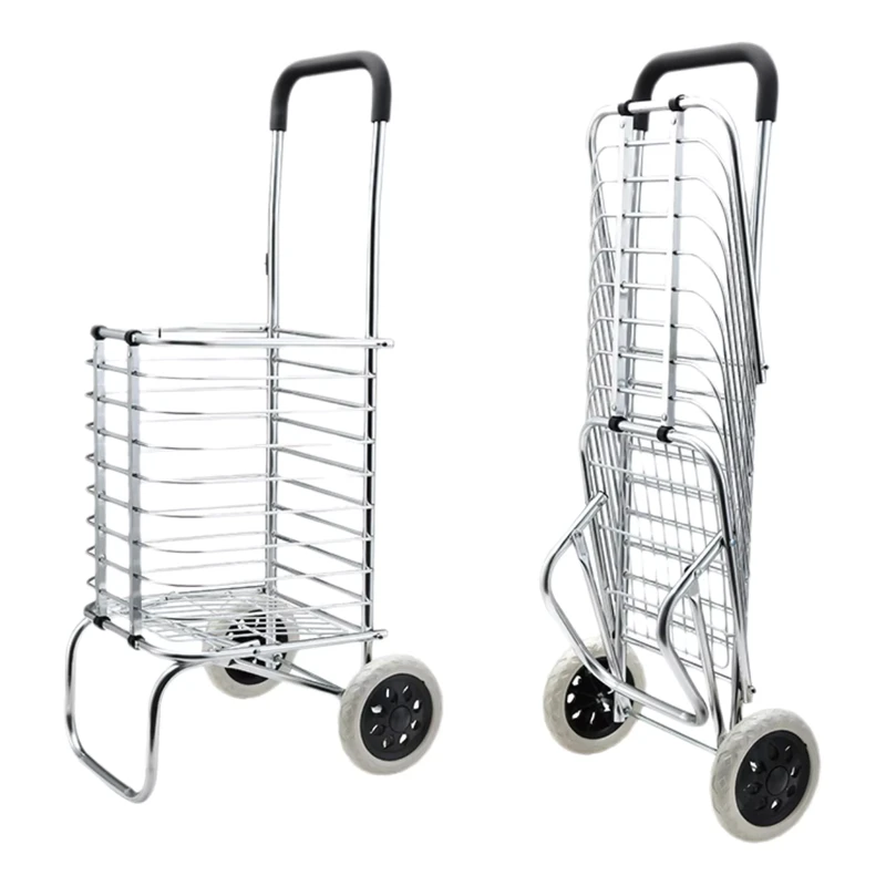 Lupai Folding Shopping Cart Trolley 35L Large Capacity Multifunctional Luggage Two-Wheeled OEM Storage Aluminum PVC 40KG Cargo