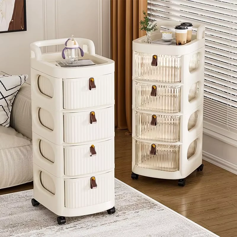 Luxury Design Salon Shop Storage Trolley Detachable Storage Plastic Cabinet Wheel Storage Tank Large Capacity Drawer Cabinet