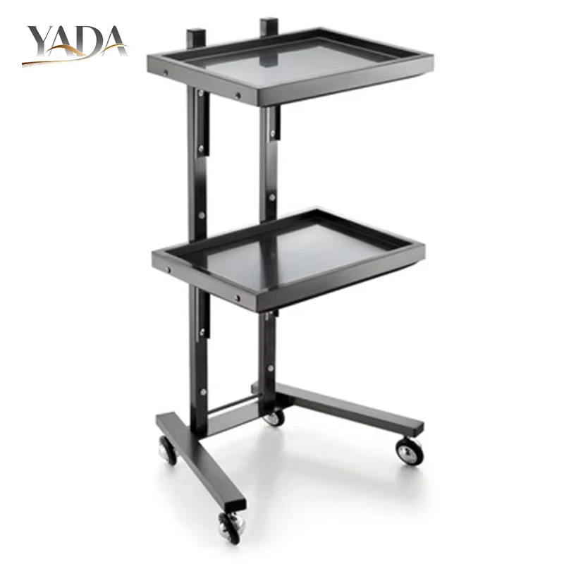 Luxury Durable Stainless Steel Modern Barber Salon Trolley with 4 Wheels for Hair Salon and Workshop Equipment