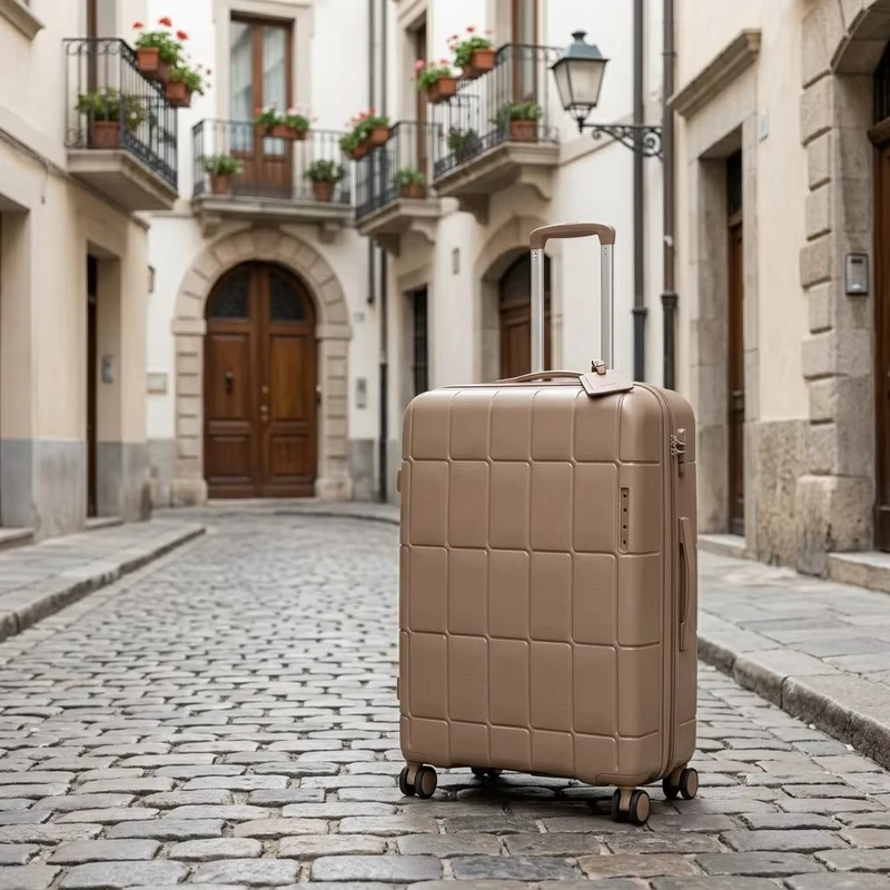 Luxury PP Trolley Suitcase Spinner Wheels Aluminum Carry on Travel Luggage Lightweight Zipper Airport