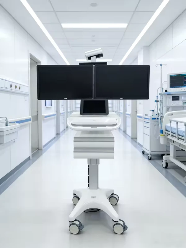 M6 Hospital Heavy Duty Aluminum Alloy Medical Trolley Detachable Top Tray for Clinic Nursing Workstation