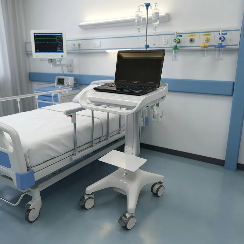 M6 Modern Hospital Trolley Mobile Medical Cart Ergonomic Handle Adjustable Height Efficient Clinical Workflow