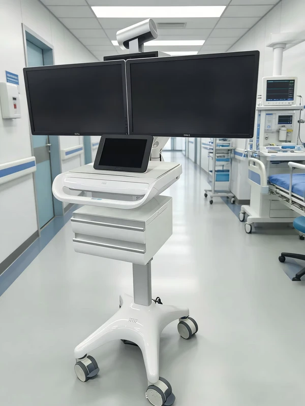 M6 Series A Medical Trolley Professional Height Adjustable Mobile Hospital Workstation with Power Support