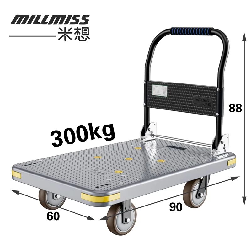MBC-003 360 Degrees Trolley Roller Cargo 90*60cm Height Adjust Hand Trolley Utility Cart Foldable Carts for Business