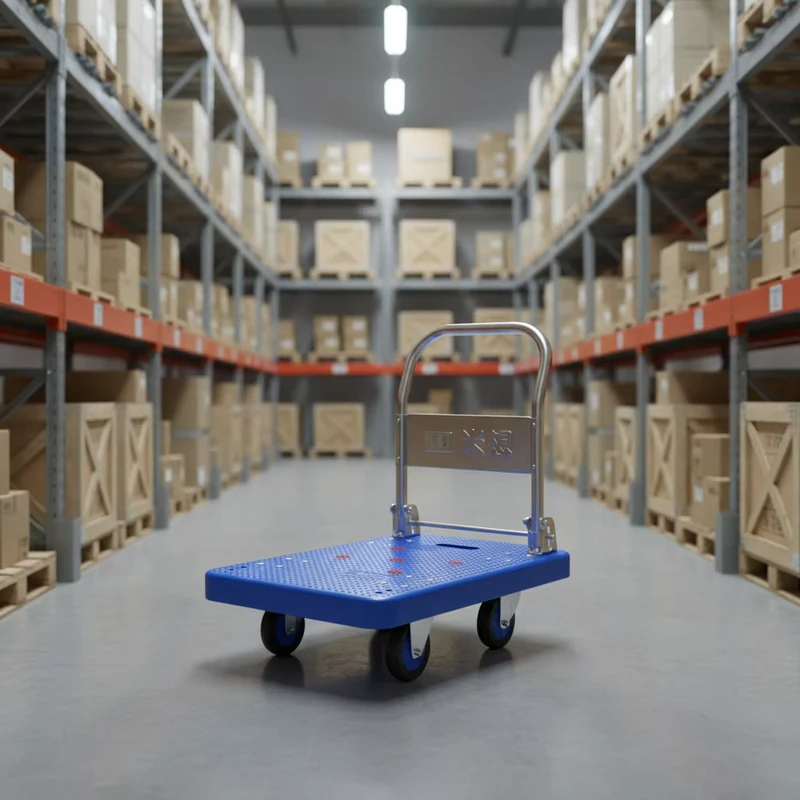 MBC 011 Warehouse Pick Carts Moving Supermarket Plastic Trolley Heavy Duty Material Handling Trolley Goods Trolley Transport