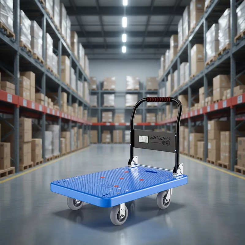 MBC 023 Non slip Platform Surface Trolley 800 kg Warehouse Trolley Foldable Shopping Cart Hand Truck Trolley Heavy Duty