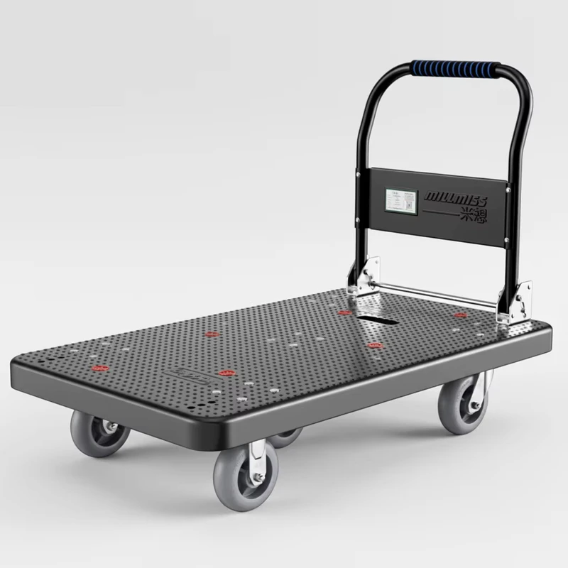 MBC 035 Commercial Purpose Push Cart Hand Carts Trolleys 110*65cm Professional Heavy Duty Platform Trolley Foldable Cargo Cart