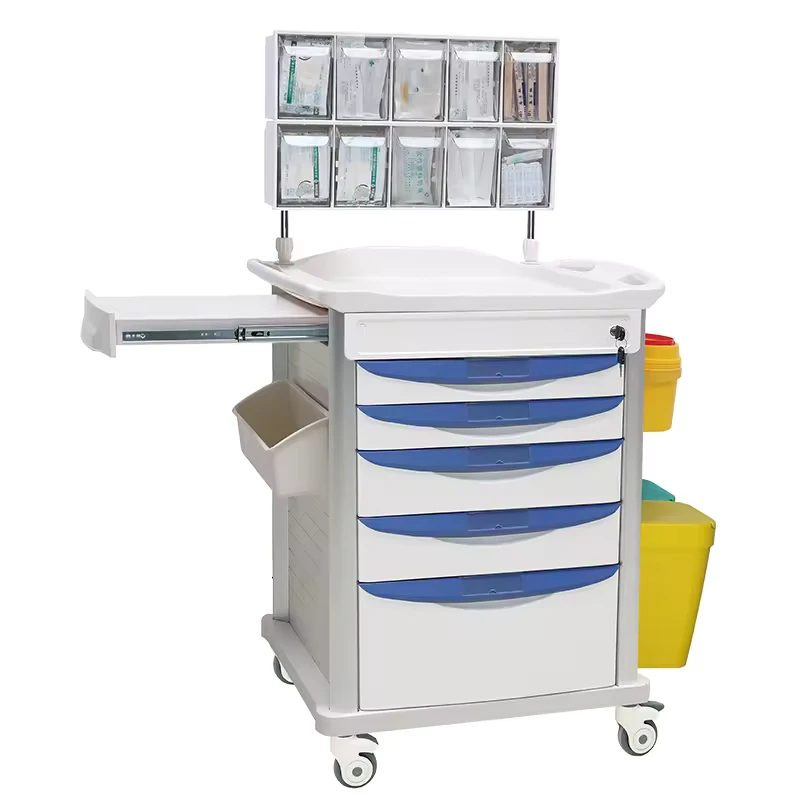 MN AC005 Price Emergency Trolley Anesthesia Cart With Double Layers
