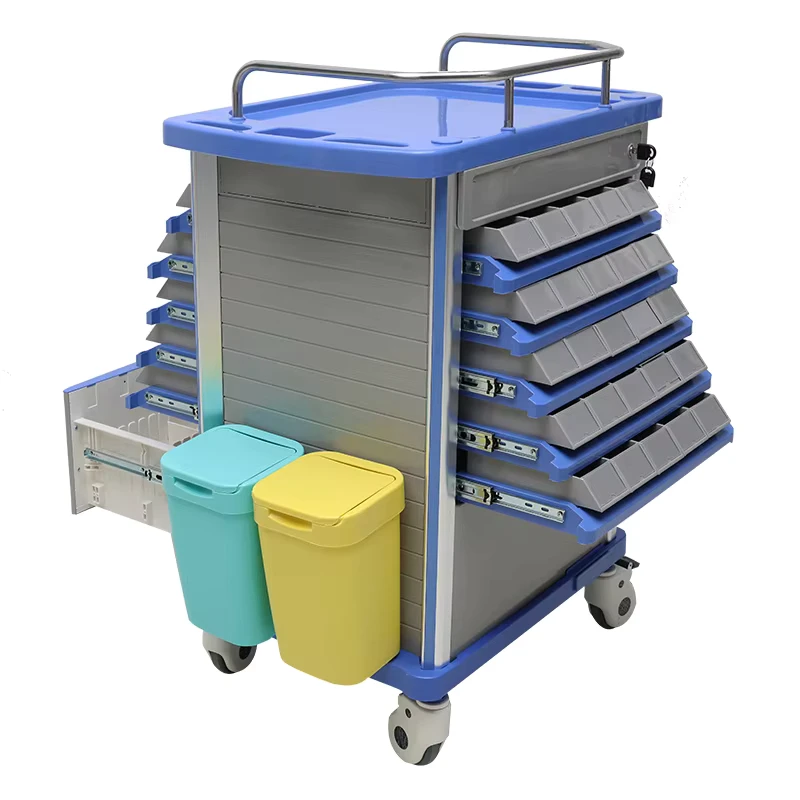 MN DC001 Hospital ABS Emergency Trolley Medicine Medical Crash Cart Emergency Treatment Trolley