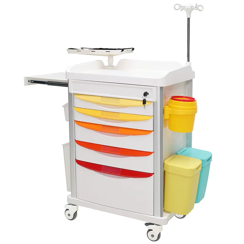 MN EC011 Hospital ABS Emergency Delivery Medical Durg Trolley Hospital Mobile Medical Cart