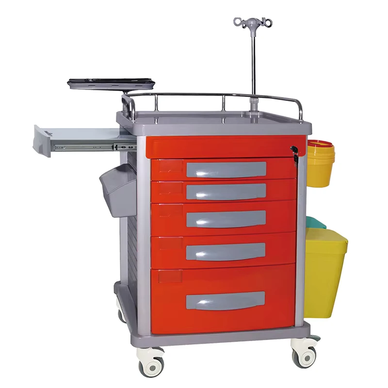 MN EC015 Hospital ABS Emergency Delivery Medical Durg Trolley Hospital Mobile Medical Cart
