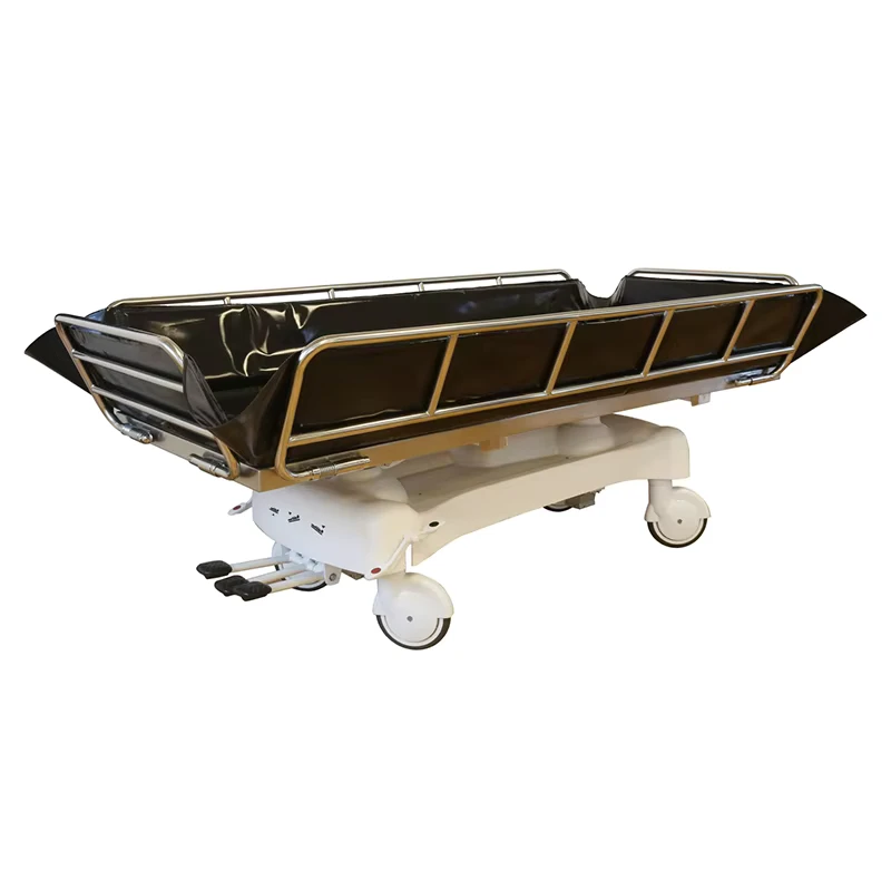 MN YD005 Stainless Steel Bath Trolley Hydraulic Shower Stretcher for Elderly Disabled