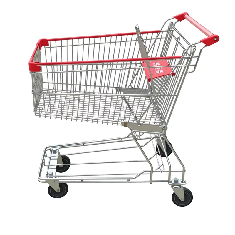 MOQ 100 PCS 130L Asian Style Shopping Trolley Supermarket Trolly Push Cart
