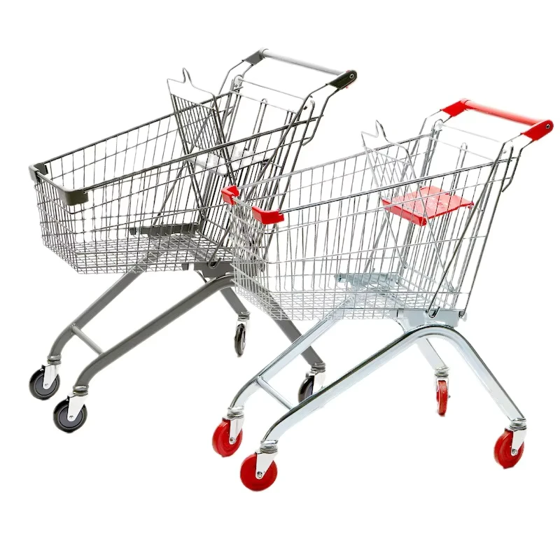Made Brand New 210L Europe Style Trolley Universal Style Shopping Carts Retail Store Large Supermarket Shopping Carts