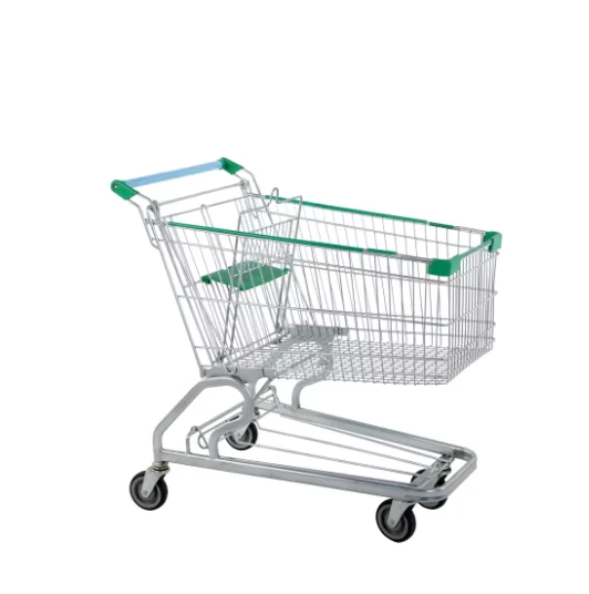 Made of China Design Shopping Trolley Supermarket with Elevator Wheel 60l with Seat
