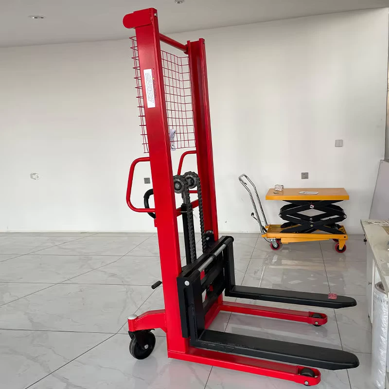Manual Folk Lift Stacker Reclaimer Manual Loading Forklift Pure 1ton 2ton 1.6M Manual Pallet Truck Mini Forklift Manual 1 Ton