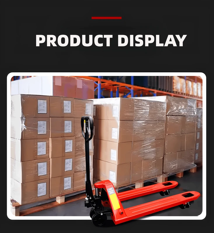 Manual Forklift 2 3 Ton Pallet Truck Fork Height 85mm Nylon Rubber Pu Wheels Offroad Fork Width 685mm