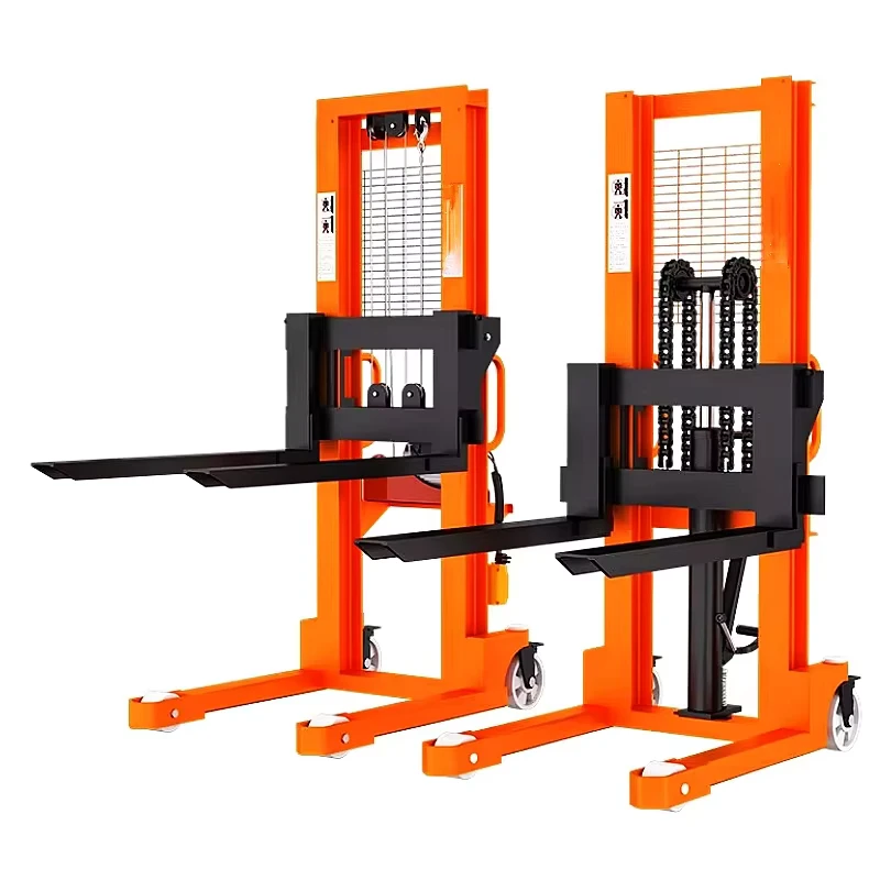Manual Forklift C beam CTY 2T 2 Tonnes Rise 1.6M 80mm Fork Height Nylon Wheels Loading Unloading Pallet Trucks