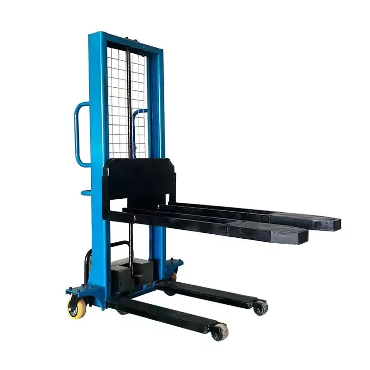 Manual Forklift Stacker 0.5T 1T 2T Hand Hydraulic Pallet Lift Stacker for Warehouse Use