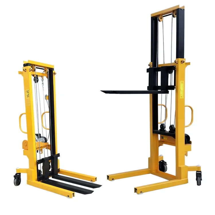 Manual Forklift Stacker 2Ton 1.6m Lift Hydraulic Red Black Indoor Outdoor