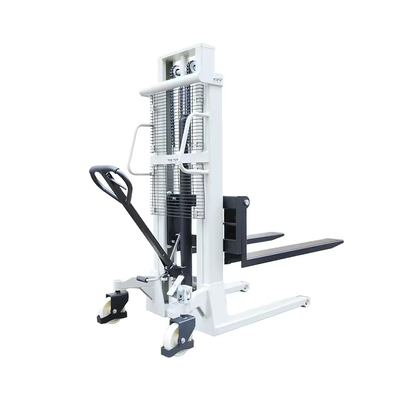 Manual Hand Pallet Stacker 1.5 Ton Hydraulic Lift Truck Warehouse Forklift Equipment