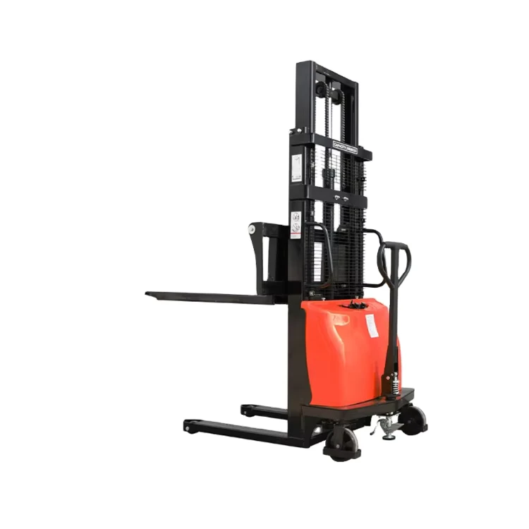 Manual Hand Stacker 1ton 2ton 1.6m 3.5m Semi Electric Hydraulic Pallet Stacker Electric Lifting Hand Move Forklift Truck