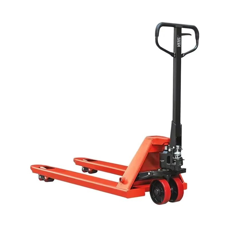 Manual Hydraulic Hand Pallet Truck 1Ton Nylon Wheel 200mm Lifting Height 3-position Handle Indoor Use