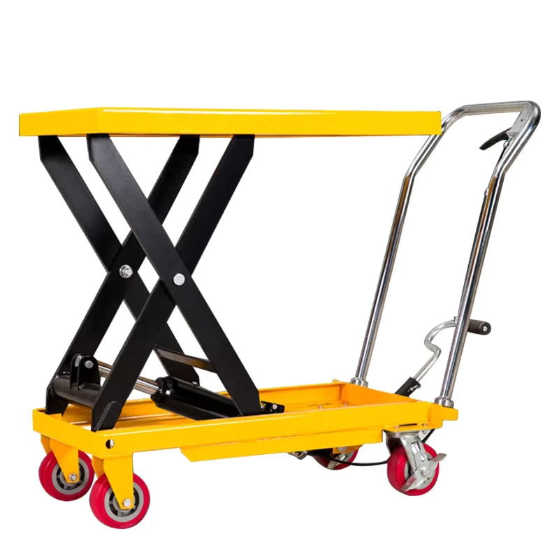 Manual Hydraulic Lifting Platform Trolley 150kg Hydraulic Scissor Table Lift for Workshop or Warehouse