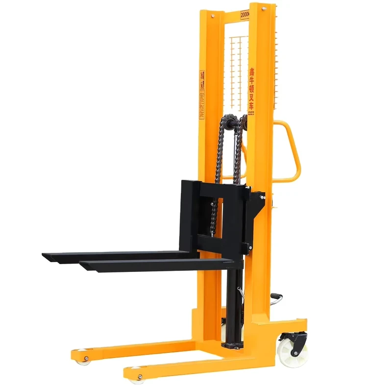Manual Hydraulic Lifting Stacker Hand Series Manual Stacker Mini Forklift Price