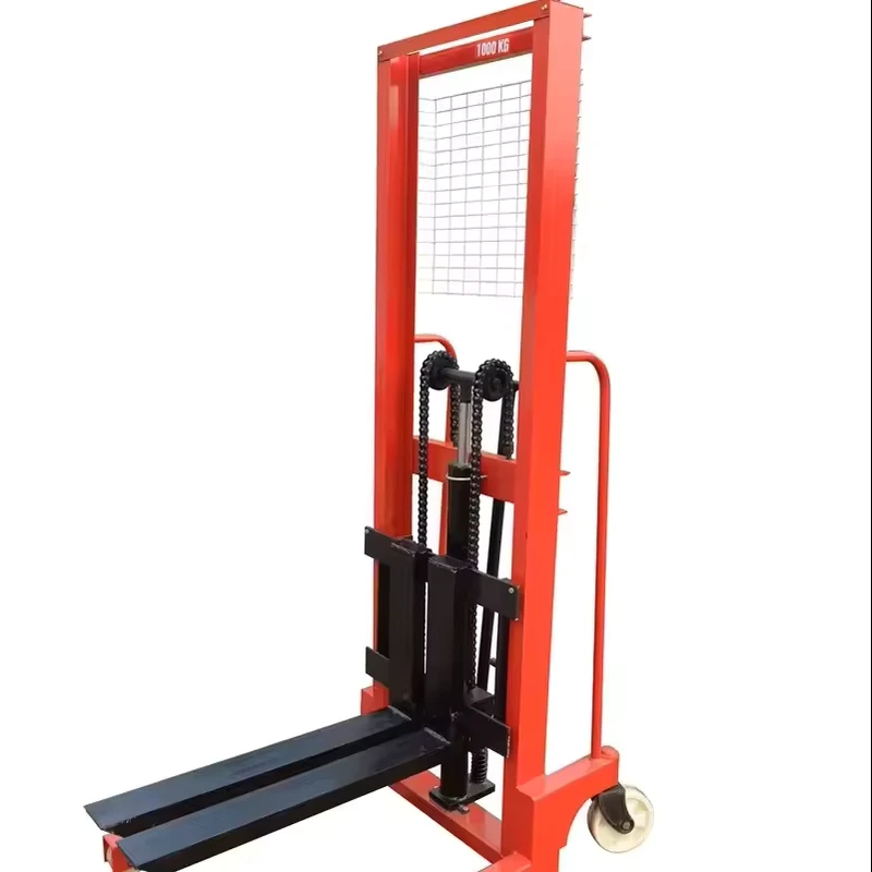 Manual Hydraulic Pallet Stacker Forklift 2 3 Ton Rough Terrain Offroad Indoor Outdoor 75mm Fork Height Lowered