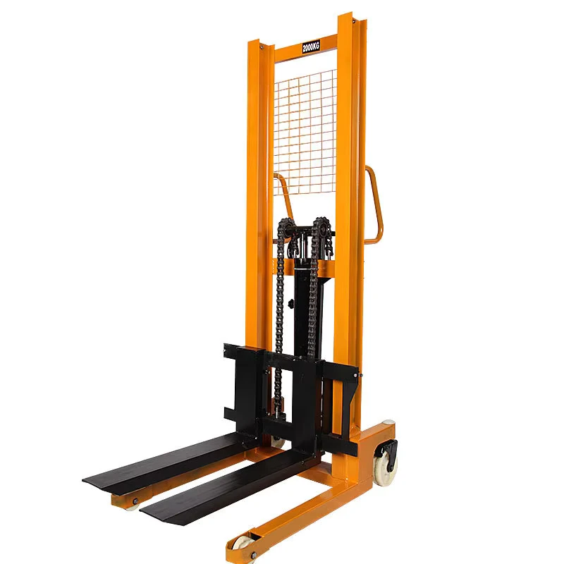 Manual Hydraulic Pallet Truck Forklift 1 Ton Nylon Wheels Fork Height 95mm Semi Electric Charging