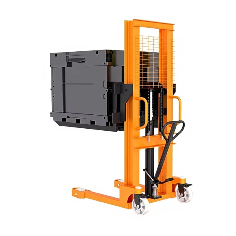 Manual Hydraulic Stacker Semi-Electric Lift Forklift 0.5T/1T/2T/3T Battery-Powered KD Series Polyurethane Wheels