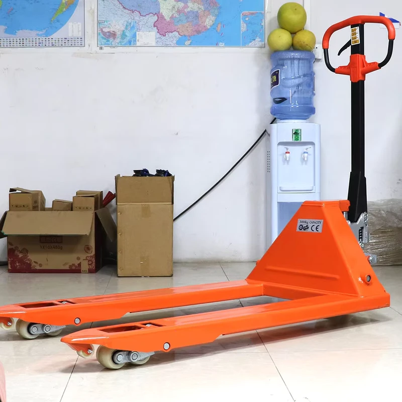 Manual Hydraulic Truck Forklift Small Lifting Trolley 3T Ground Cow Pallet Truck Loading and Unloading Hydraulic Forklift
