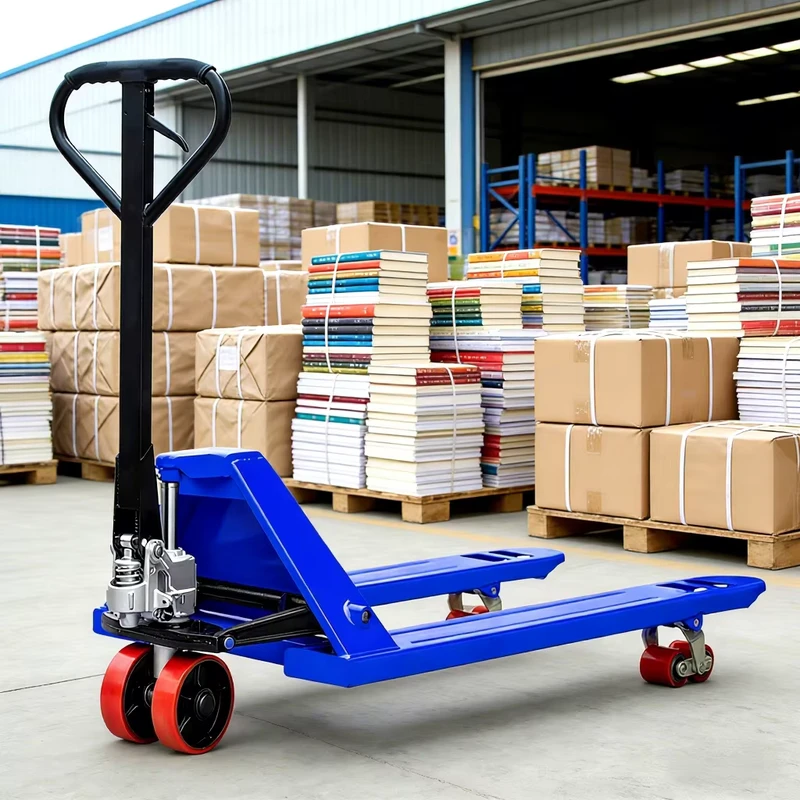 Manual Large Capacity Nylon PU Wheel Cargo Transporting Heavy Duty Hand Pallet Truck