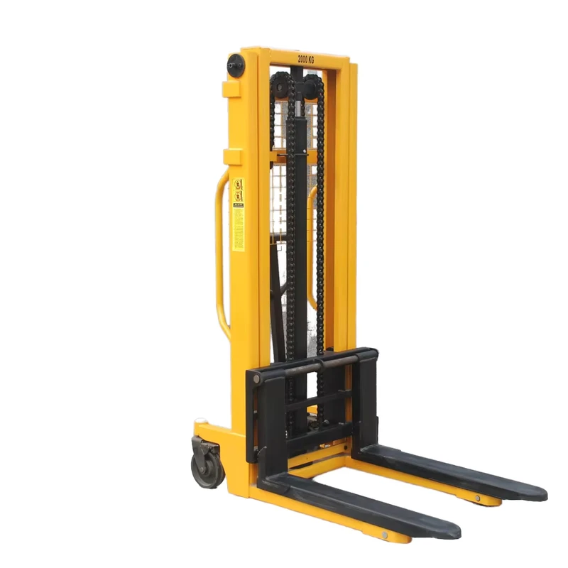 Manual Pallet Forklift Hand Operated Stacker 1ton 2ton 3ton 1.6m 3m Lifting Portable Hydraulic Pallet Stacker