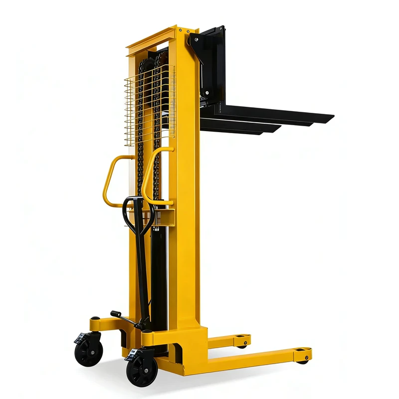 Manual Pallet Stacker Equipped With Polyurethane Forklift Wheels And A Lifting Height Of 1.6m