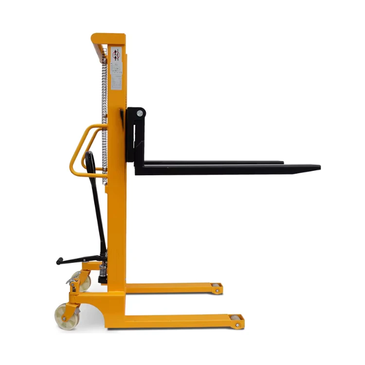 Manual Pallet Stacker Manual Forklift 2200 Lbs 1 Ton Capacity 63inch Lift Height