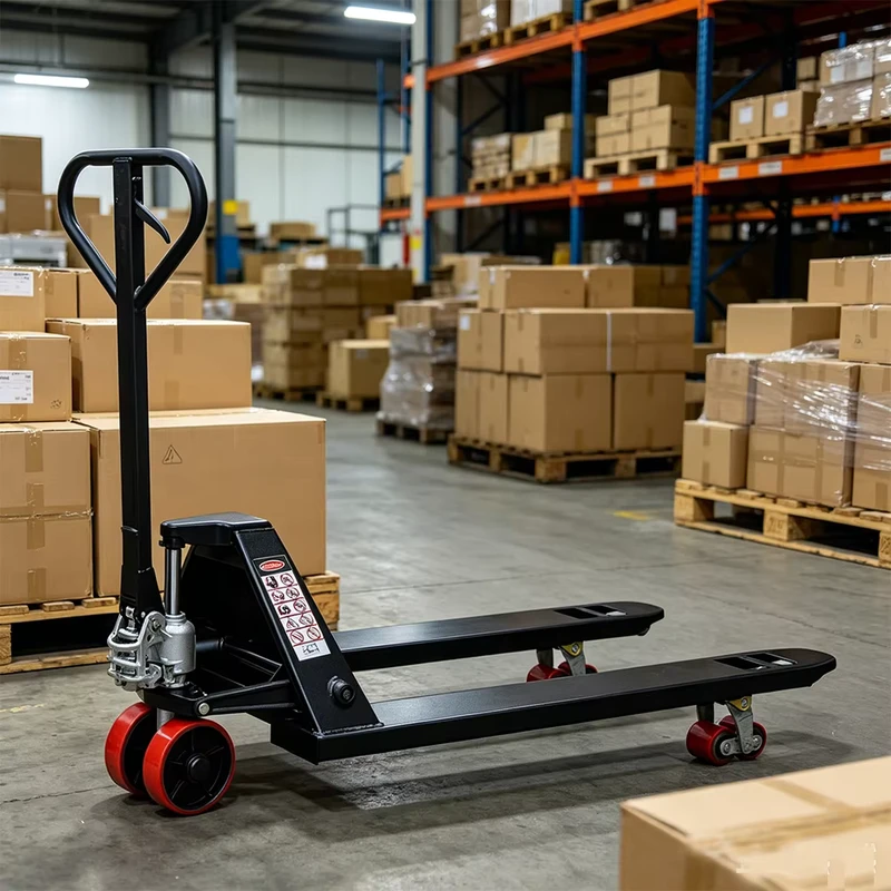 Manual Pallet Truck Wide Range Uses Emergency Braking Vertical Stop Hydraulic Manual Pallet Truck