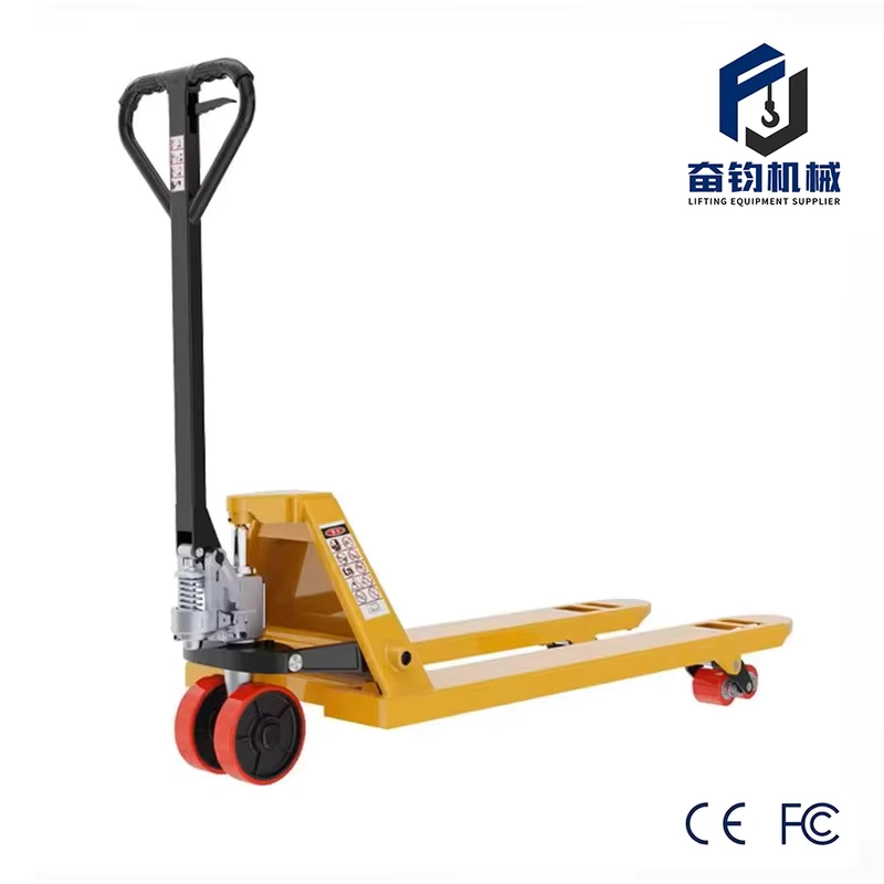 Manual Steel Pallet Truck 2T-5T Hydraulic Electric Lift with Hand Drive and Fork Length 1150mm/1220mm