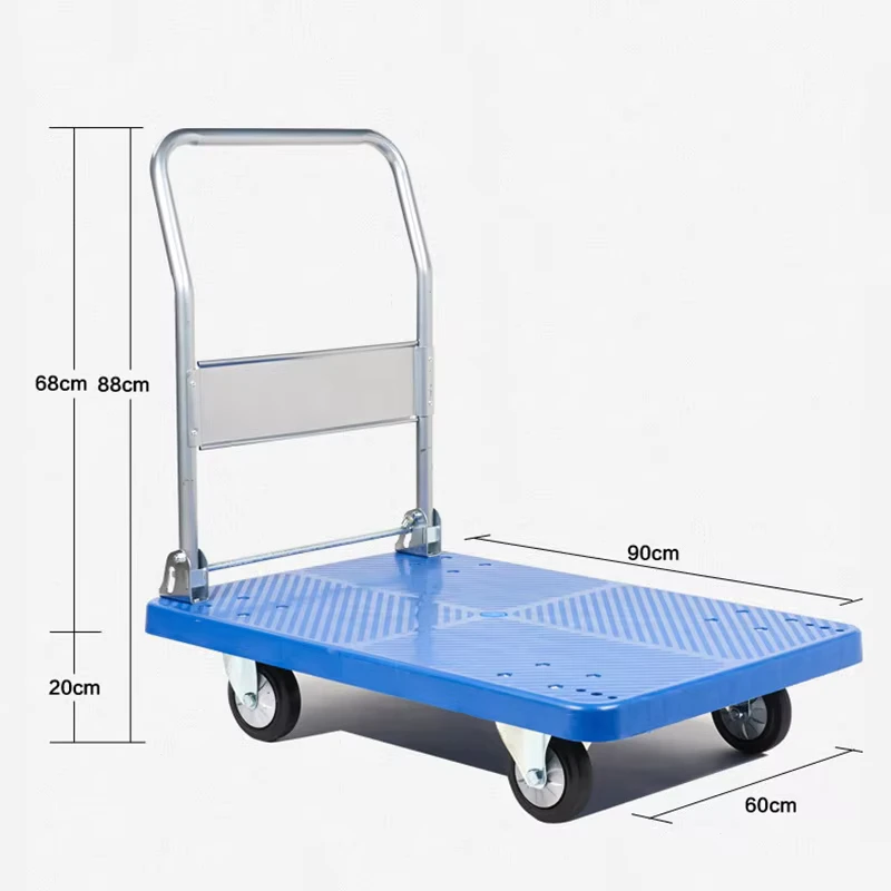 Manufacture Factory 300kg Heavy Duty Platform Foldable Hand Trolley